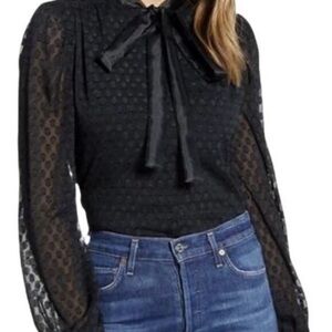 Rachel Parcell Black Tie Top